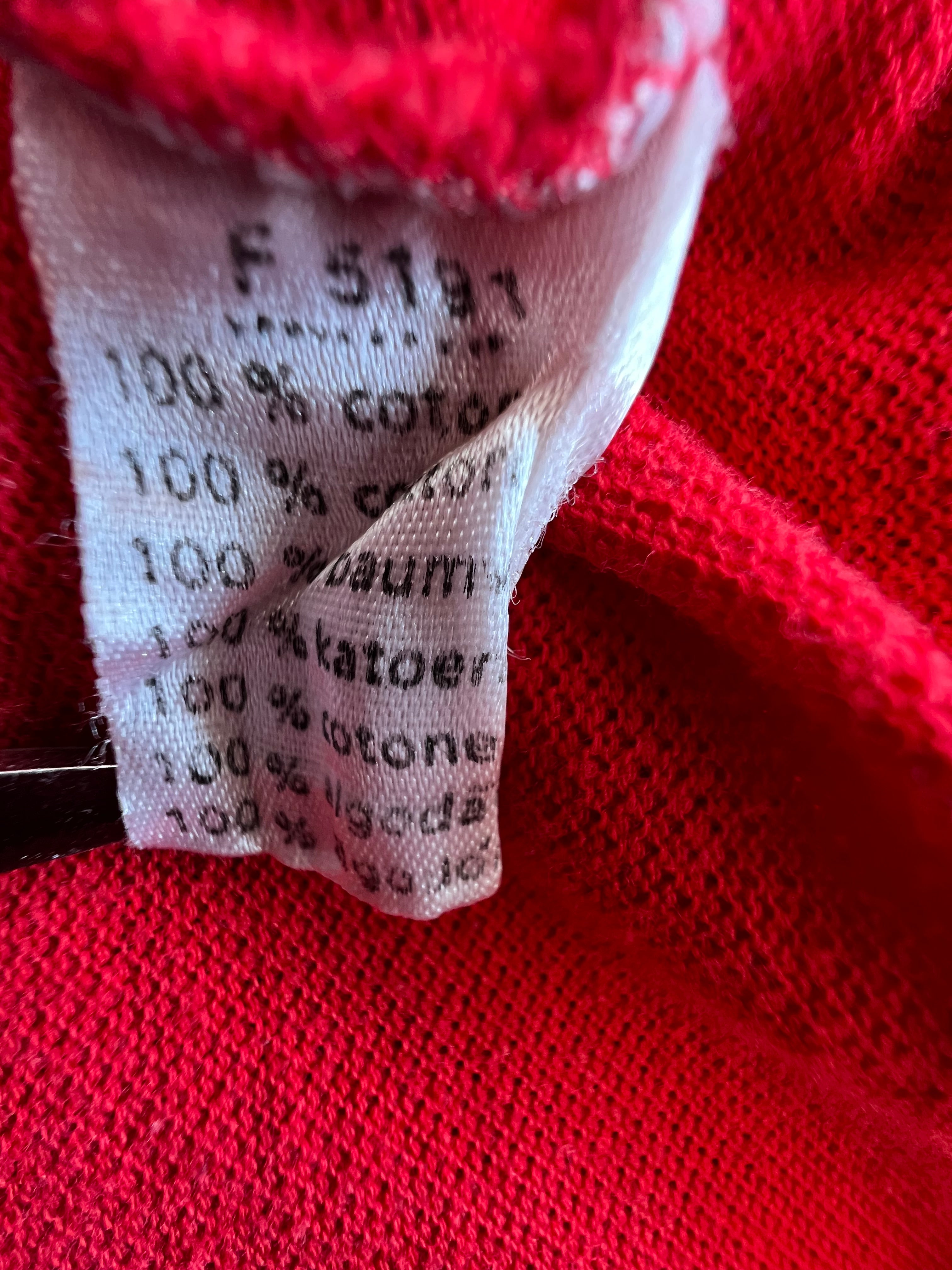 Lacoste Vintage Men’s Polo Shirt Red 100% Cotton Size 3 (M)