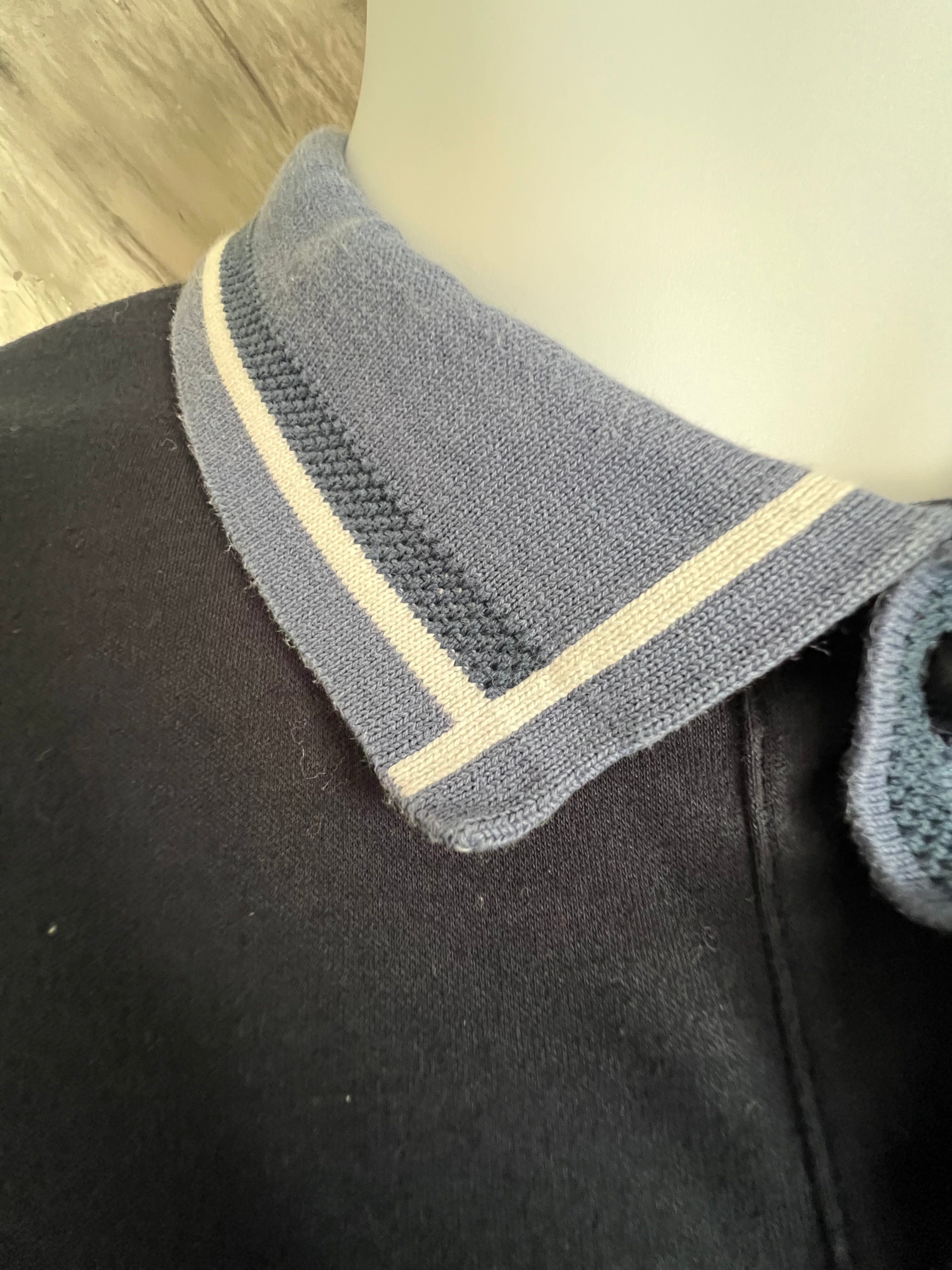 BOSS Slim Fit Mercerised Cotton Polo Shirt Navy Blue Size S