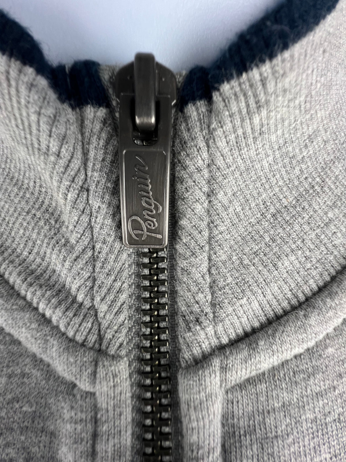 Original Penguin Grey Zip Sweatshirt Jacket Men’s Size M Cotton Blend