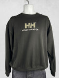 Helly Hansen HH Black Logo Oversized Crewneck Sweatshirt Size L