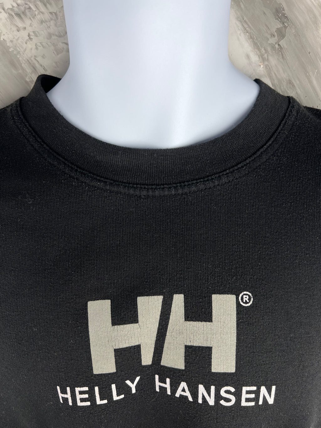 Helly Hansen HH Black Logo Oversized Crewneck Sweatshirt Size L