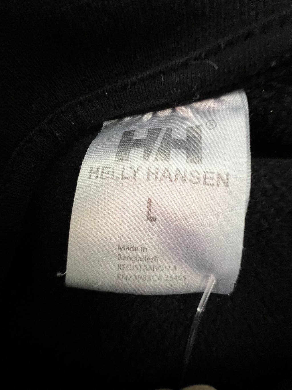 Helly Hansen HH Black Logo Oversized Crewneck Sweatshirt Size L