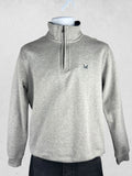Crew Clothing Company Grey Quarter Zip Sweatshirt Embroidered Logo Size M