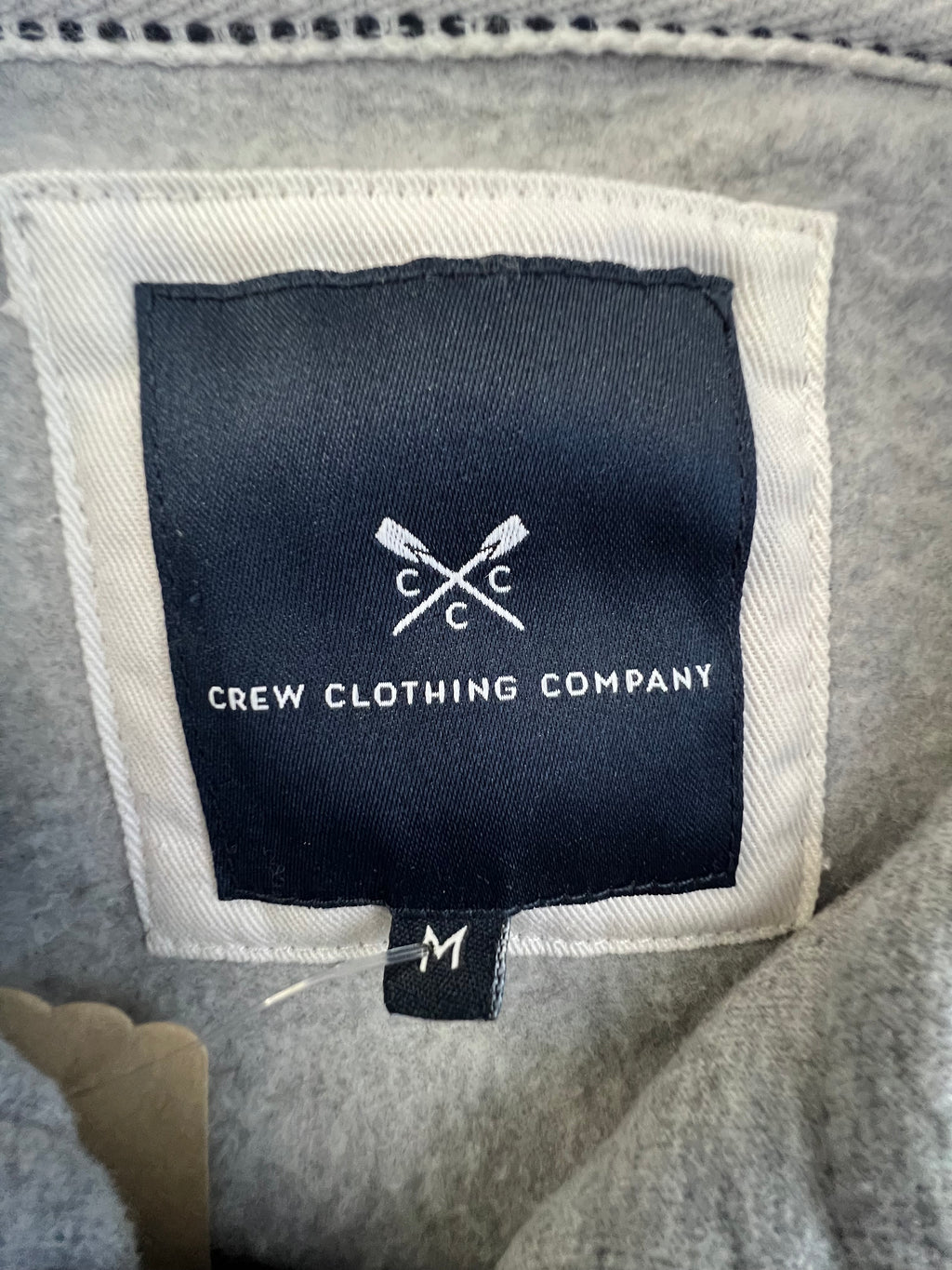 Crew Clothing Company Grey Quarter Zip Sweatshirt Embroidered Logo Size M