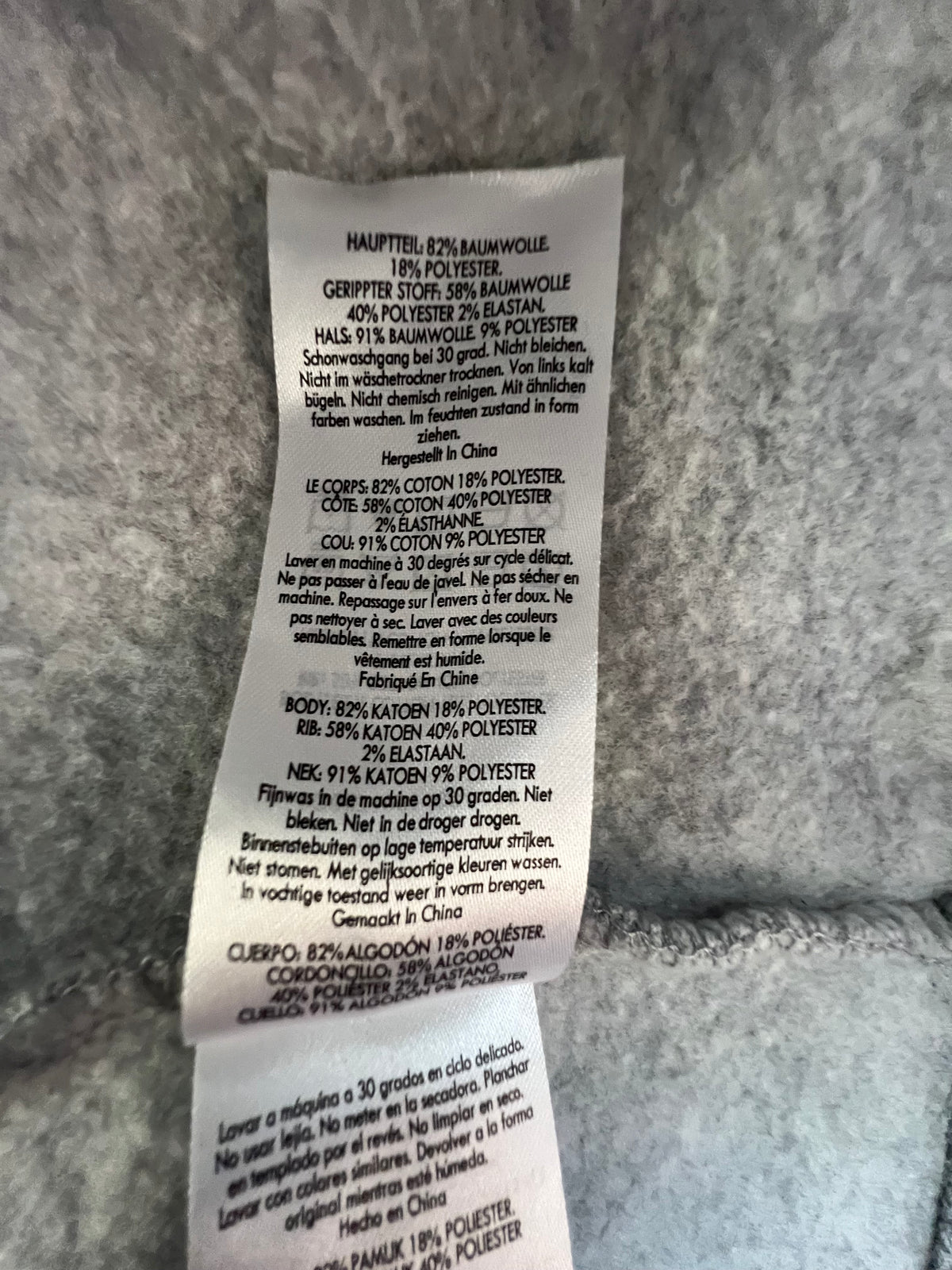 Crew Clothing Company Grey Quarter Zip Sweatshirt Embroidered Logo Size M