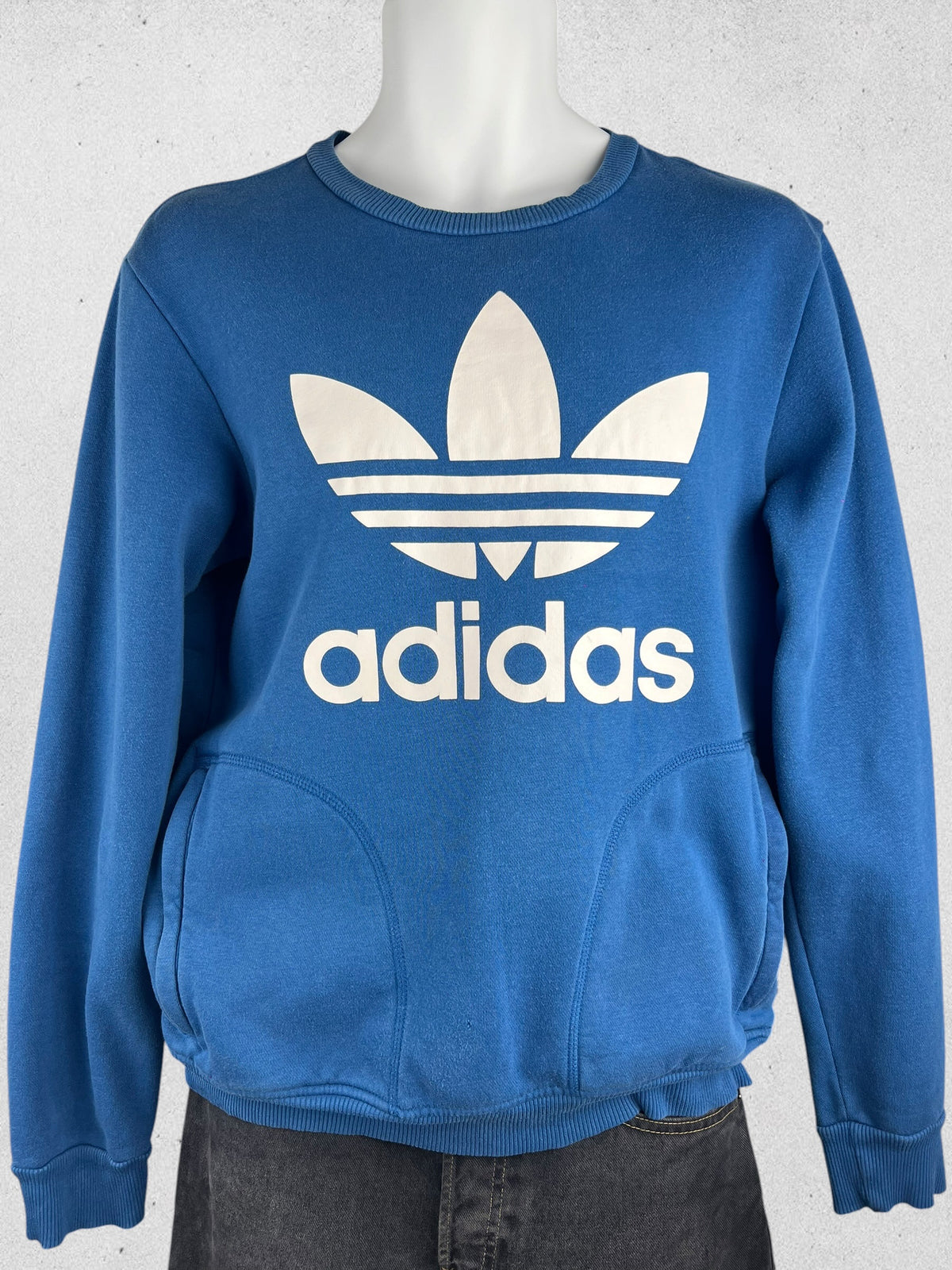 Adidas Originals Women’s Blue Trefoil Sweatshirt – Size M