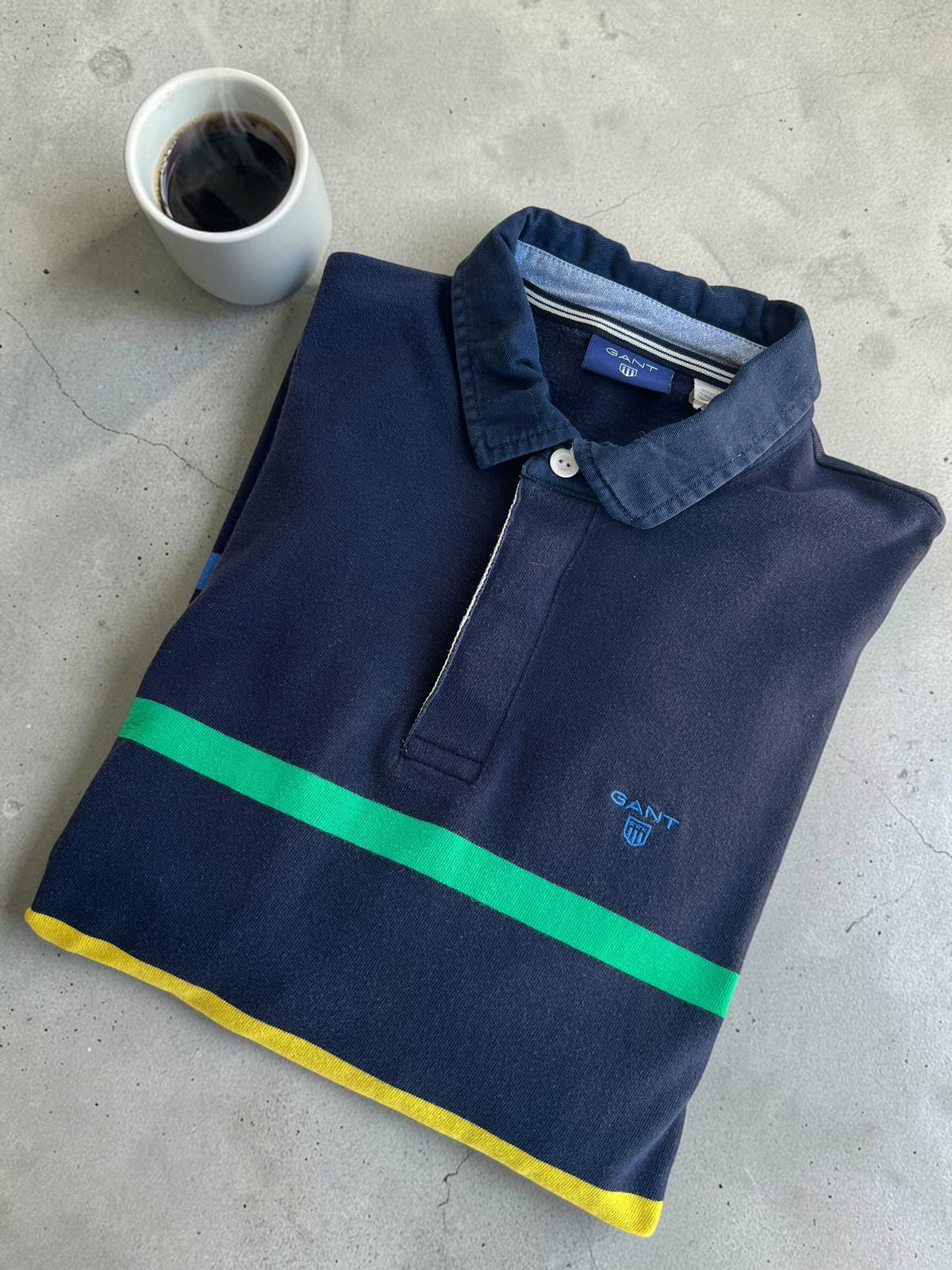 GANT Multicolor Striped Rugby Polo Shirt Navy XL