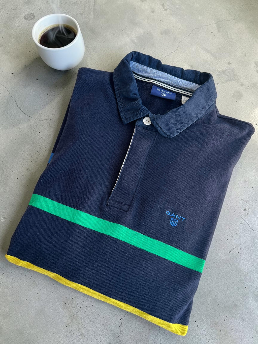 GANT Multicolor Striped Rugby Polo Shirt Navy XL