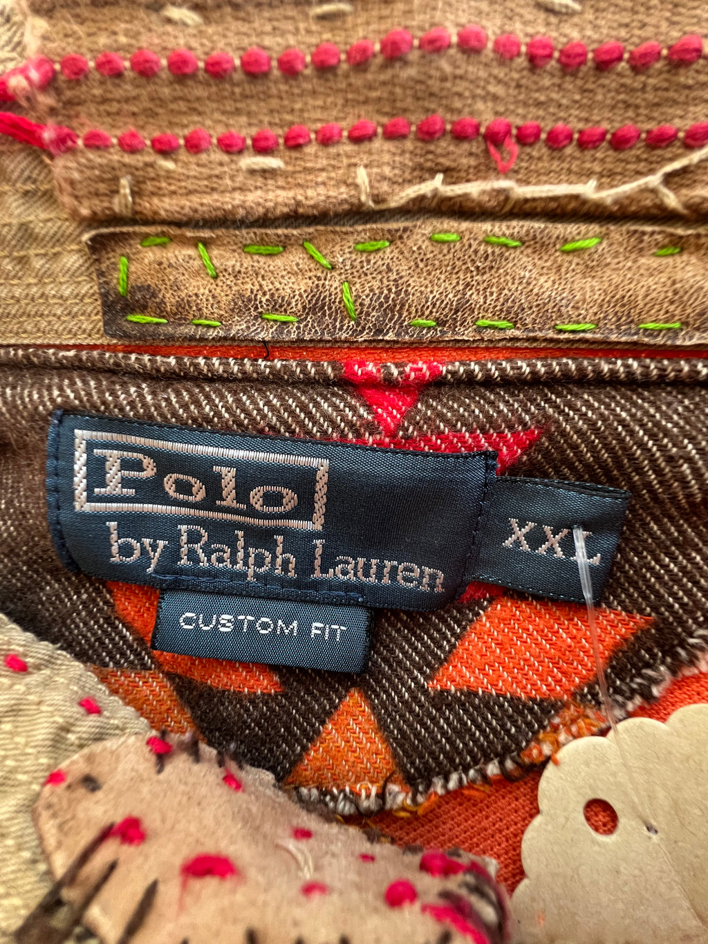 Polo Ralph Lauren Big Pony Long Sleeve Rugby Polo Shirt Orange XXL