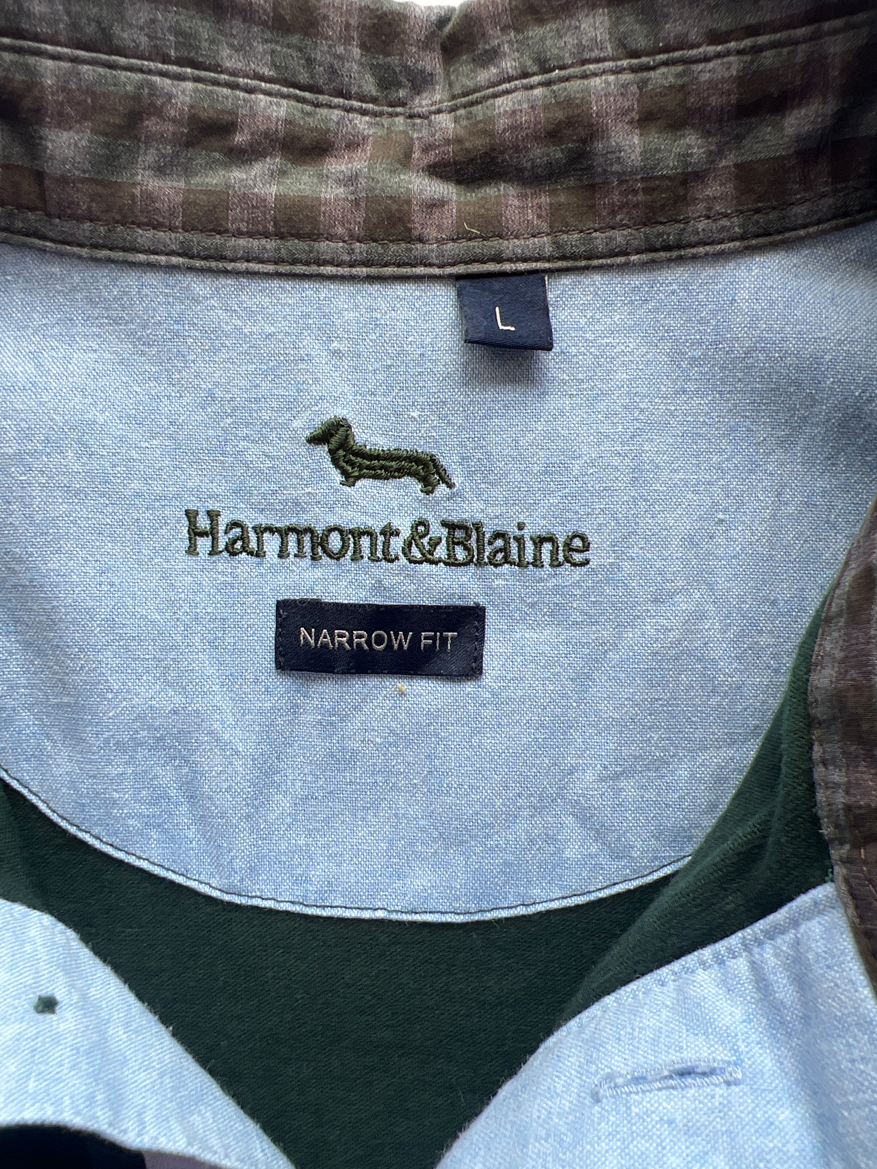 Harmont & Blaine Long Sleeve Polo Shirt Green Narrow Fit L