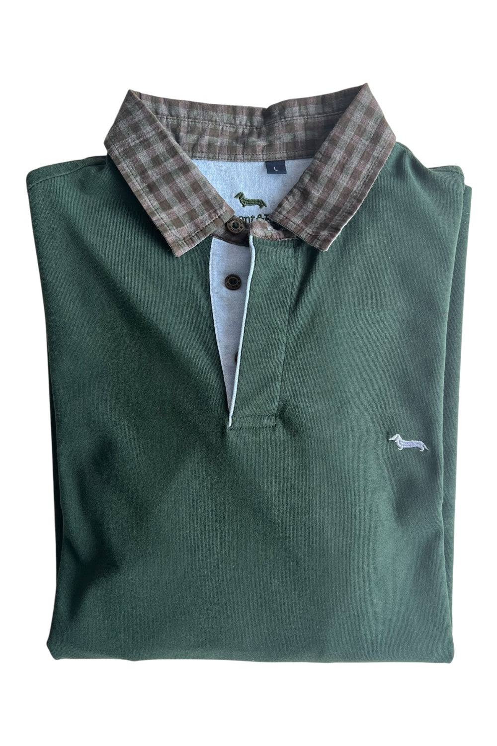 Harmont & Blaine Long Sleeve Polo Shirt Green Narrow Fit L
