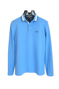 Hugo Boss BOSS Polo de Manga Larga Azul Claro Hombre Talla S